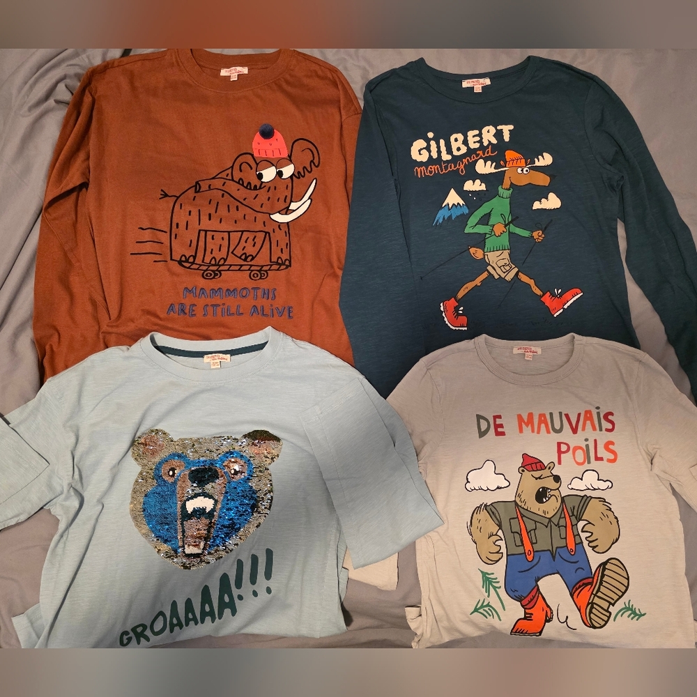 100% Cotton Kids Long Sleve Graphic Tees